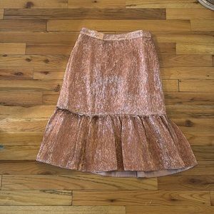 NWT METALLIC UNIQUE J CREW PENCIL SKIRT Sz 4